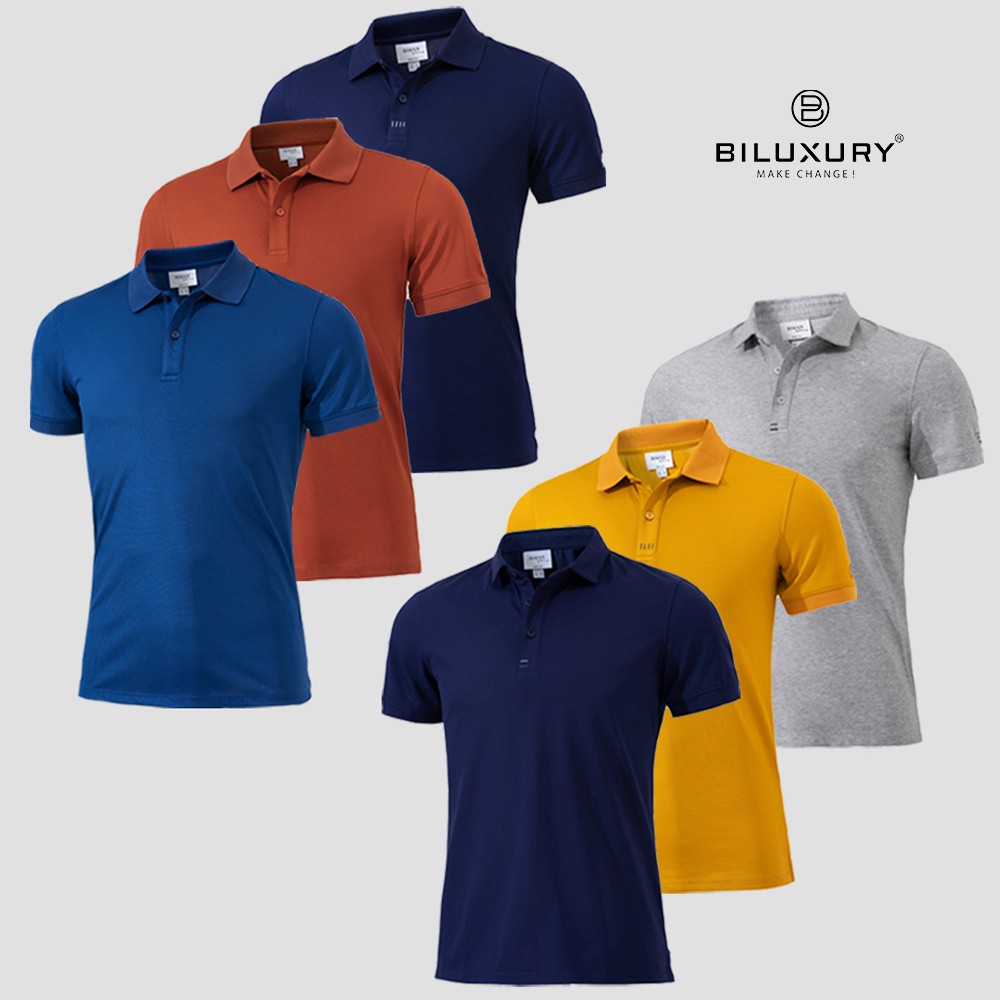 Áo polo nam Biman by Biluxury thun cổ bẻ co giãn tốt kiểu dáng basic trẻ trung nhiều màu sắc 5APCB