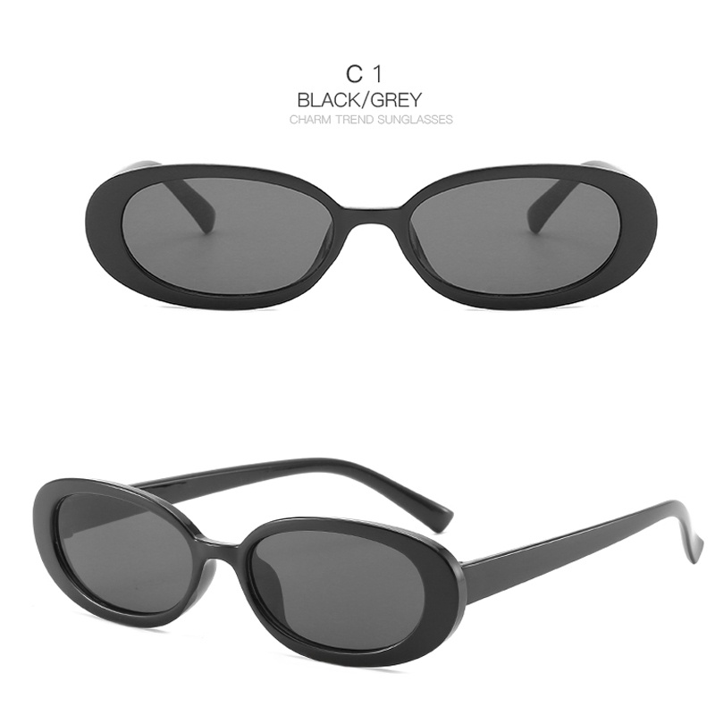 Kính Mát Gọng oval oval Chống Tia UV400 Nhiều Màu Thời Trang Unisex
