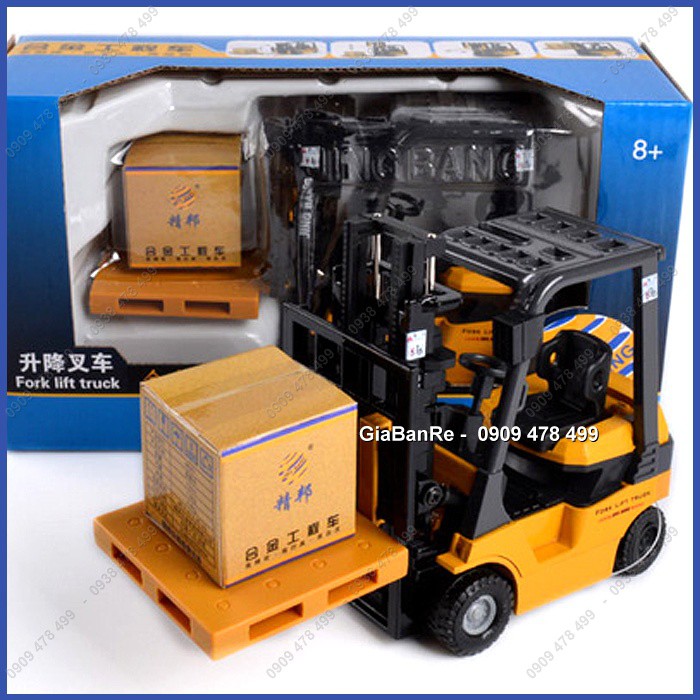 Mô Hình Kim Loại Xe Nâng Hạng Nặng Forklift Tỉ Lệ 1:32 - JB - 9950