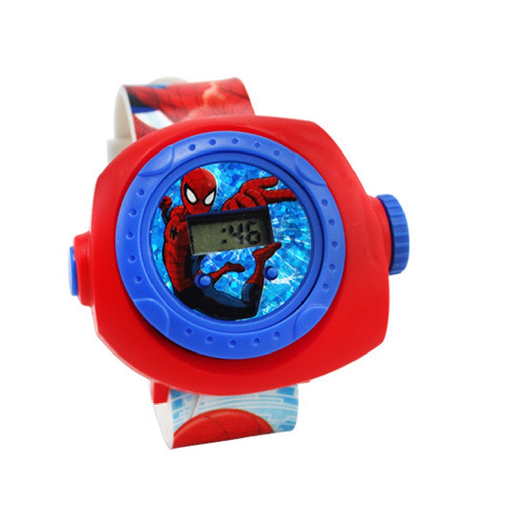 DISNEY Đồng Hồ Điện Tử Chiếu Hình Người Nhện Marvel 3D Đáng Yêu Dành Cho Trẻ