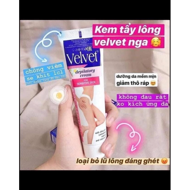 Kem Tẩy Lông Velvet Sensitive Nga 100ml
