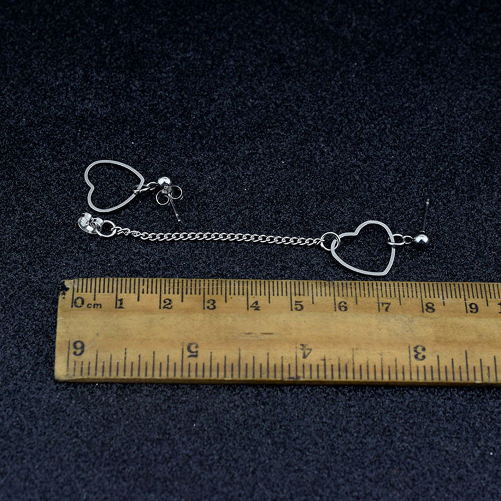 Khuyên Tai Thép Không Gỉ Hình Trái Tim Nhiều Màu Sắc Phong Cách Hàn Quốc Thời Trang Cho Nữ