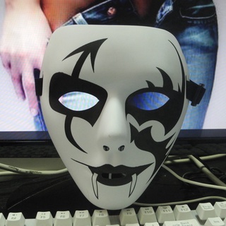 Mặt nạ Hacker mặt nạ Anonymous hàng dẹp loại 1 (Trắng)