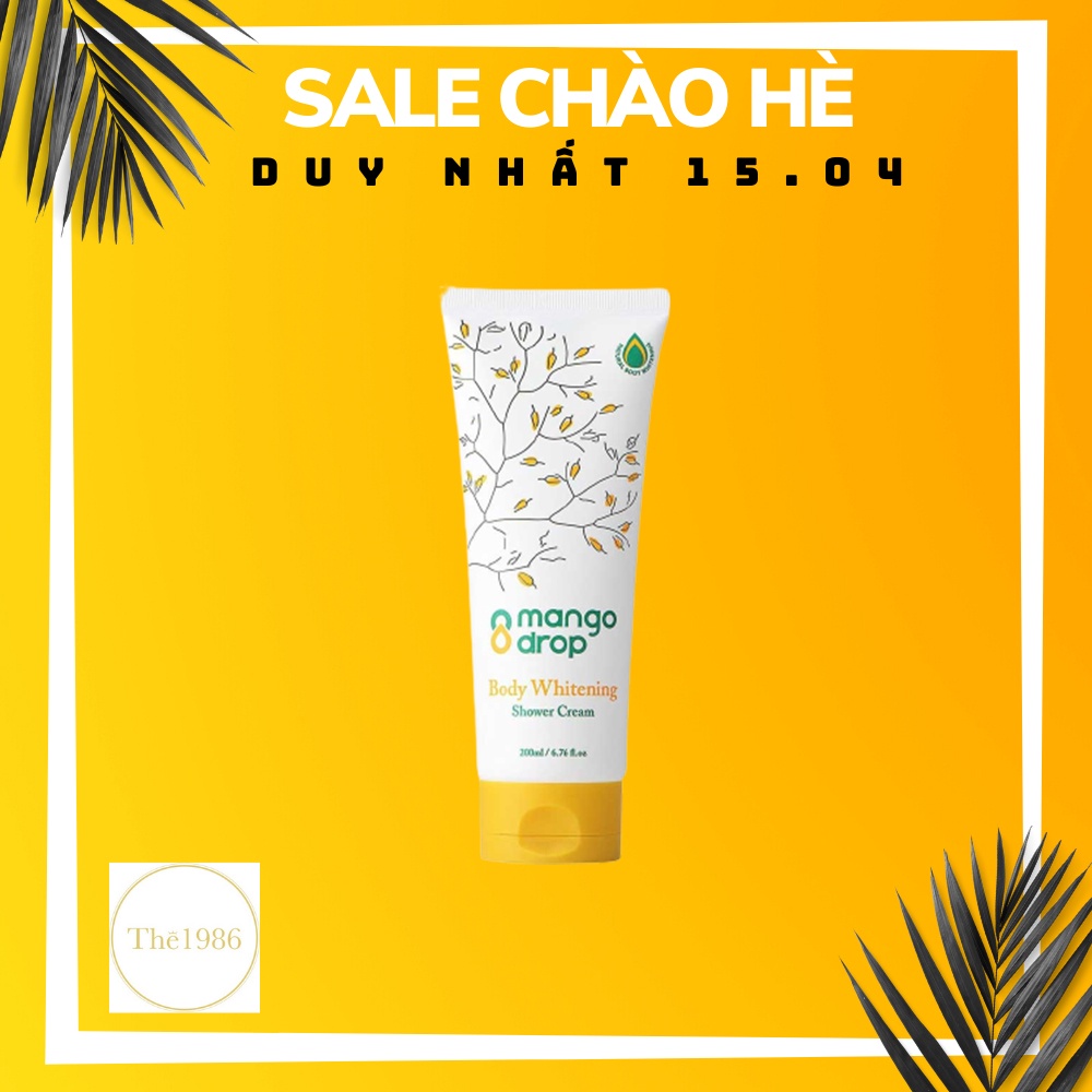 Kem tắm dưỡng trắng cơ thể Mango Drop Body Whitening Shower Cream 200ml