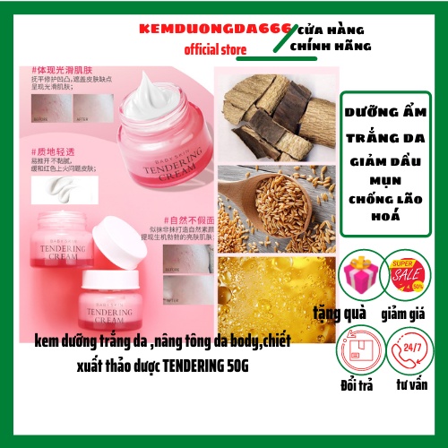 Kem face dưỡng trăng, da ,trắng da,dưỡng trắng da nam , da dầu ,kem dưỡng trắng body kem dưỡng toàn thân Tendering 50G