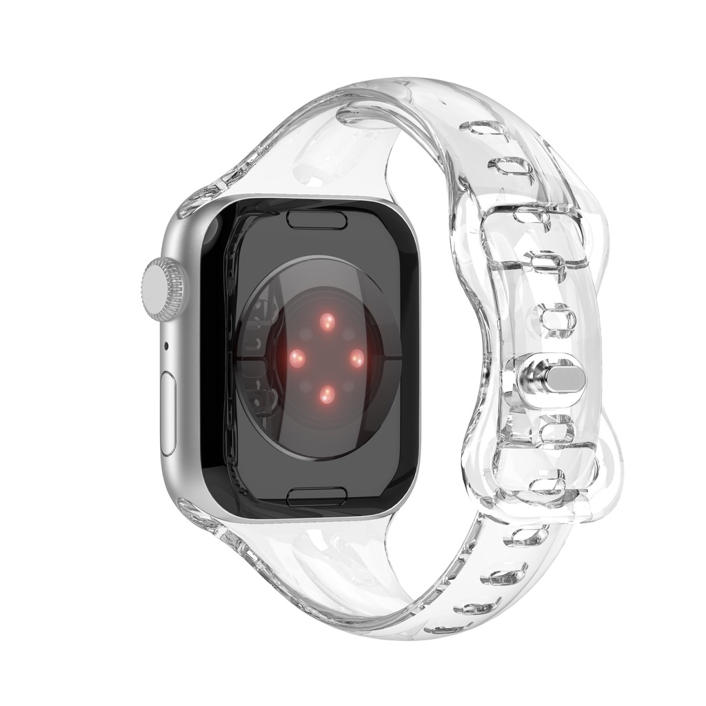 Silicone Dây Đeo Silicon Trong Suốt Cho Đồng Hồ Thể Thao smartwatch 4 5 6 7 8 9 se ultra pro 45mm 49mm t500 hello watch h11 hk9