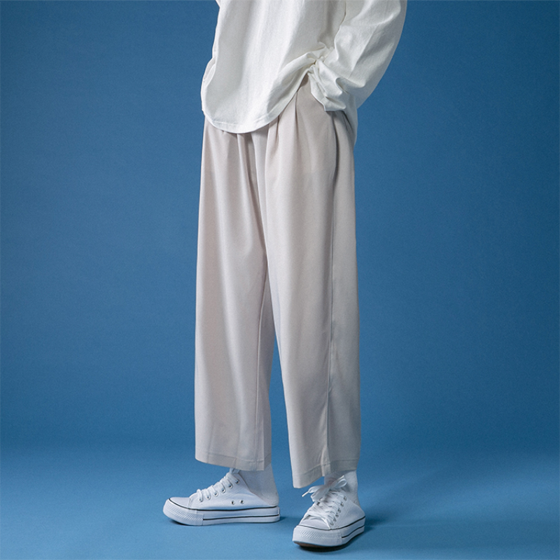 Quần Dài Nam Lưng Cao Ống Rộng Thời Trang Hàn