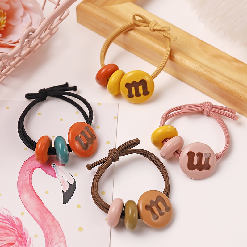 Dây cột tóc chữ M hình tròn thời trang phong cách hàn quốc giá rẻ CT09