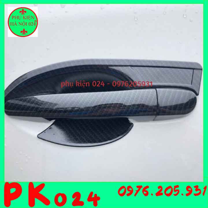 Bộ Ốp Tay Nắm Hõm Cửa Soluto 2019-2021 Vân Cacbon