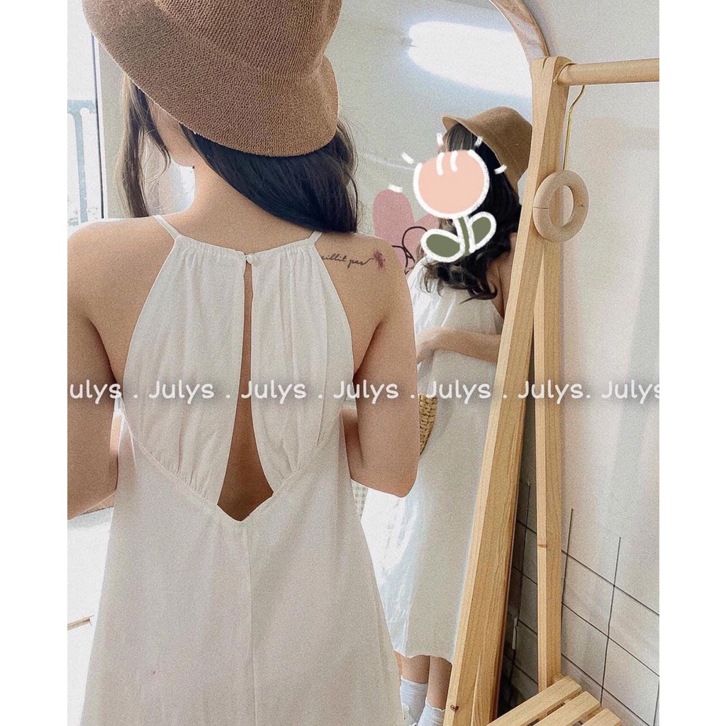 Váy Yếm Khoét Lưng 3 Lỗ Chất Liệu Đũi Cực Kỳ Dày Dặn Không Lộ Nội Y | BigBuy360 - bigbuy360.vn