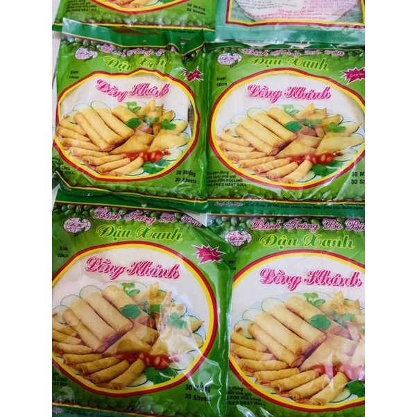 Bánh tráng Bò bía đậu xanh set 30 lá, Bánh tráng chả giò