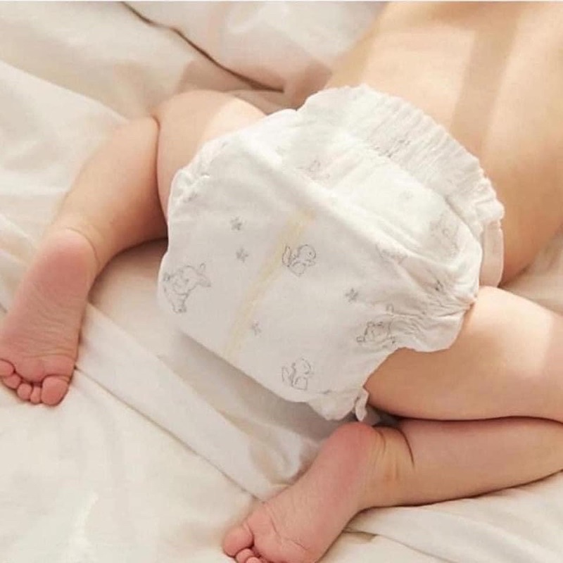 Bỉm dán/ tã dán/ quần sơ sinh Momo Rabbit nội địa Hàn size S36, M32, L28, XL22, XXL18 - The Caring Cube