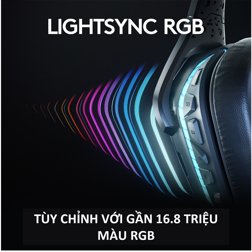 Tai nghe game RGB có dây Logitech G633s - Âm vòm 7.1, màn loa 50mm, 3 nút lập trình, Mic to rõ