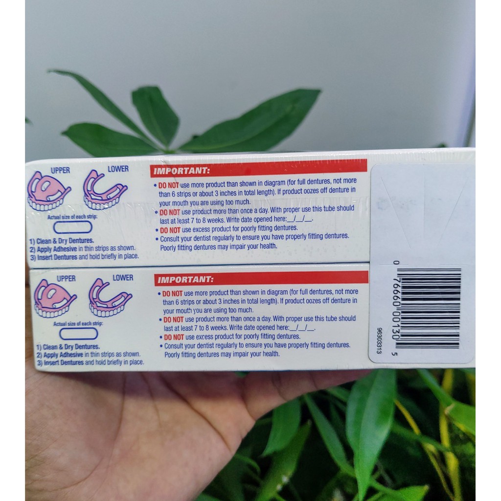 [MẪU MỚI] Keo dán hàm răng giả Fixodent 68g, không chứa hương liệu và màu nhân tạo (Free of flavors &amp; colors)