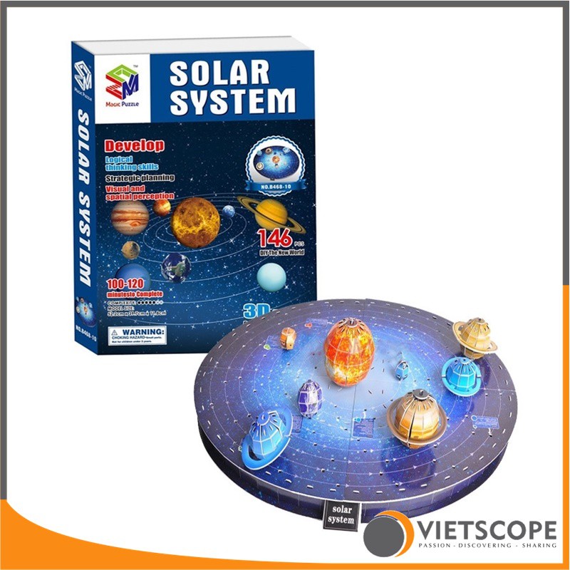 Bộ lắp ráp mô hình Hệ mặt trời 3D Solar System cho bé khám phá vũ trụ
