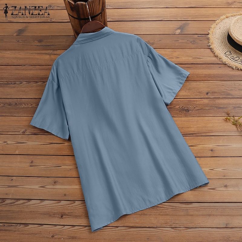 Áo sơ mi Zanzea tay ngắn thời trang dành cho nữ