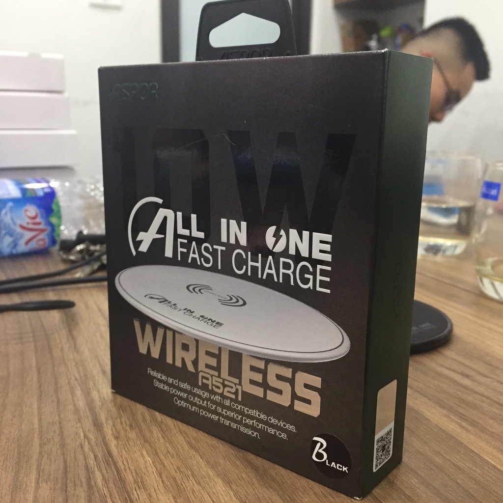 ✨Tặng Cáp Sạc✨ Đế Sạc Nhanh ASPOR Cho IPhone 11 Pro Xs Max X Xr/Samsung S20 Xiaomi Mi Thiết Kế Không Dây 10W Qi Cổng USB