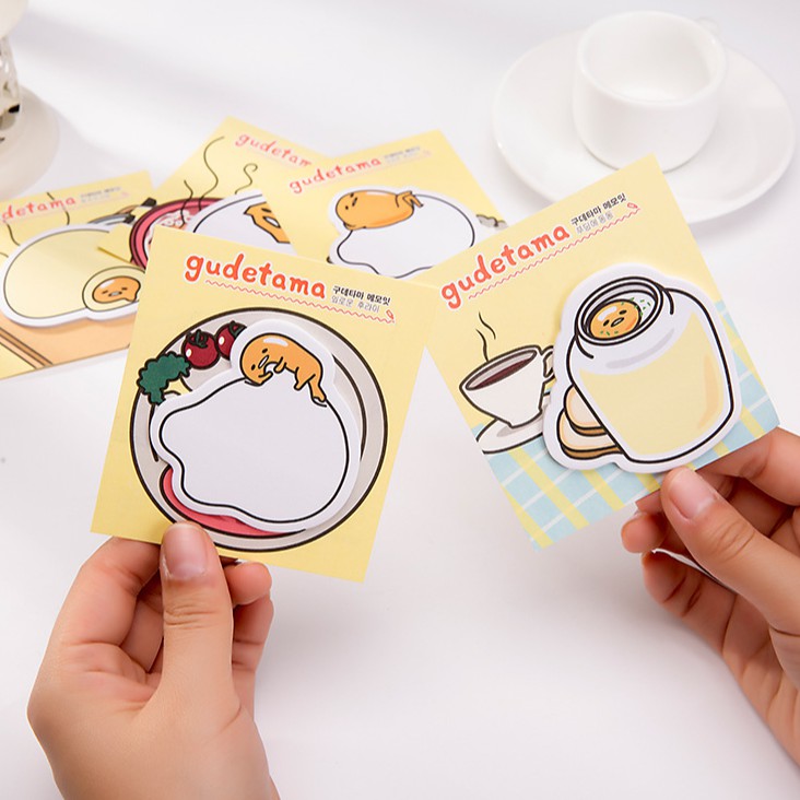 Sticky Note, Post It Note Mini Hình Quả Trứng Lười Gudetama Style Nhật Bản
