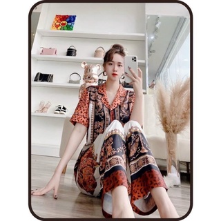 Set pijama họa tiết nhiều mẫu lụa mango