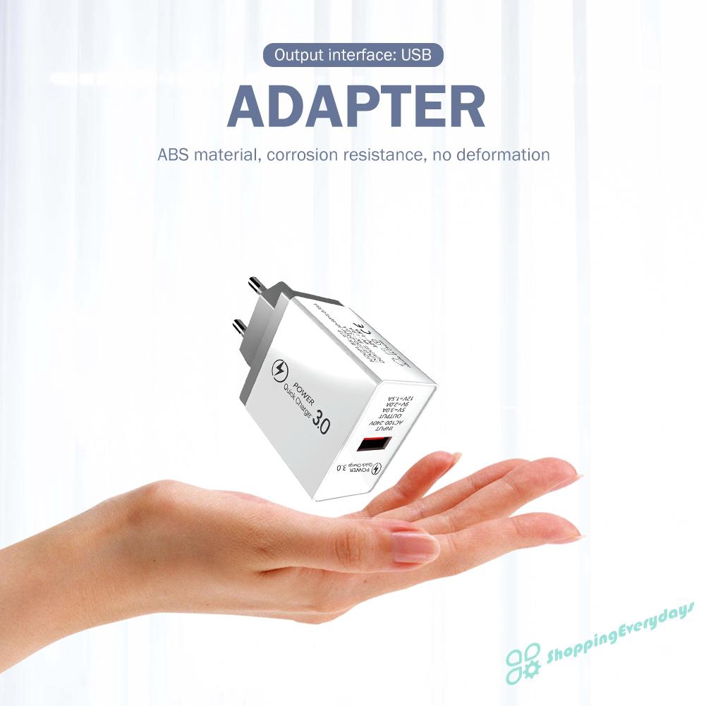 Củ Sạc Nhanh Qc3.0 Usb Cho Điện Thoại / Máy Tính Bảng