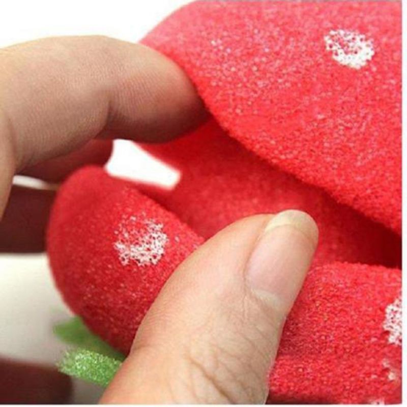 Combo 1 túi cuốn tóc mút hình trái dâu (6 cái)
