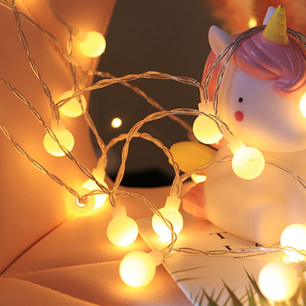 Dây đèn LED 10/20 bóng hình quả cầu chống nước dùng trang trí