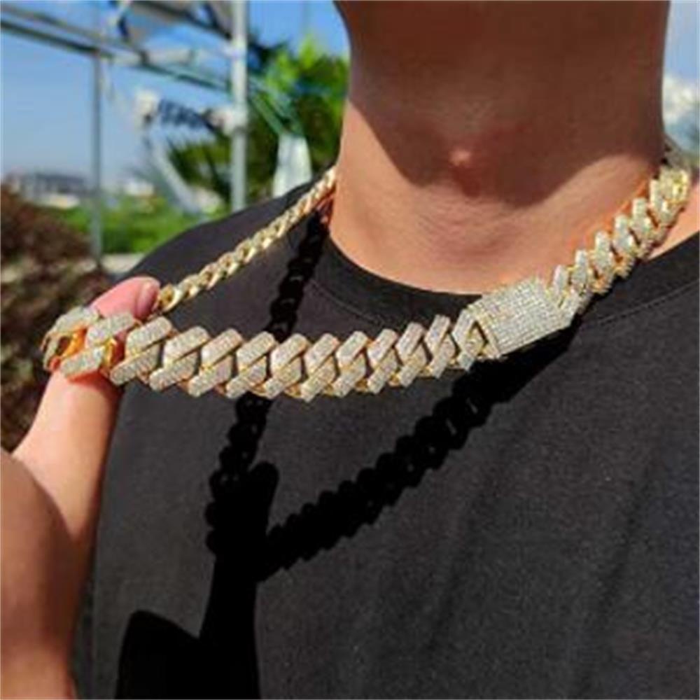Vòng cổ Chiều Rộng 12mm Phong Cách Hip Hop Sang Trọng
