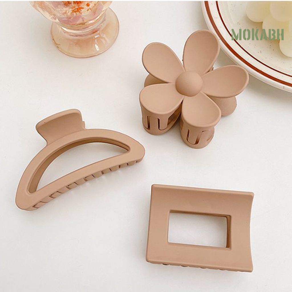 < Kẹp Tóc Dạng Móng Vuốt Nhiều Phong Cách Nhám Chống Trượt Tay Cầm Chắc Chắn Hình Hoa Cà Phê Cỡ Lớn Cho Nữ