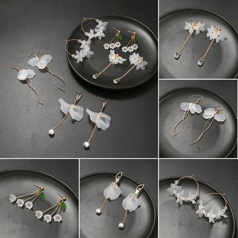 Bông Tai Hoa Tua Rua Thời Trang Nữ Tính