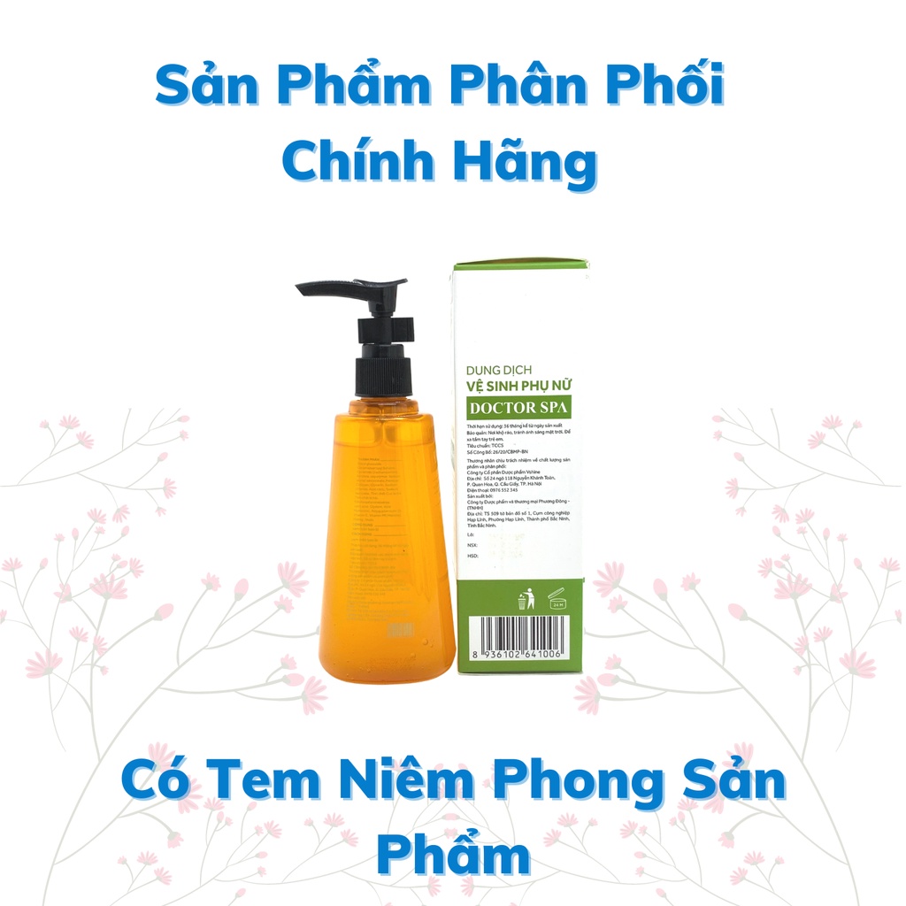 Dung DỊch Vệ Sinh Phụ Nữ- DOCTOR SPA Vshine- 150ml Công Thức Đột Phá Mới, Dịu Nhẹ Tức Thì