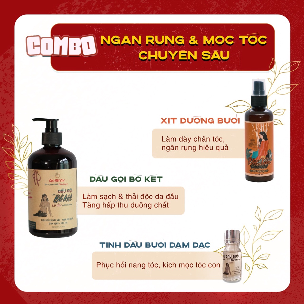 Xịt dưỡng tóc bưởi thơm ‍♀️Xịt bảo vệ tóc khỏi nhiệt, mềm mượt, dài khỏe, giảm rụng tóc QUÊ MỘT CỤC 100ml