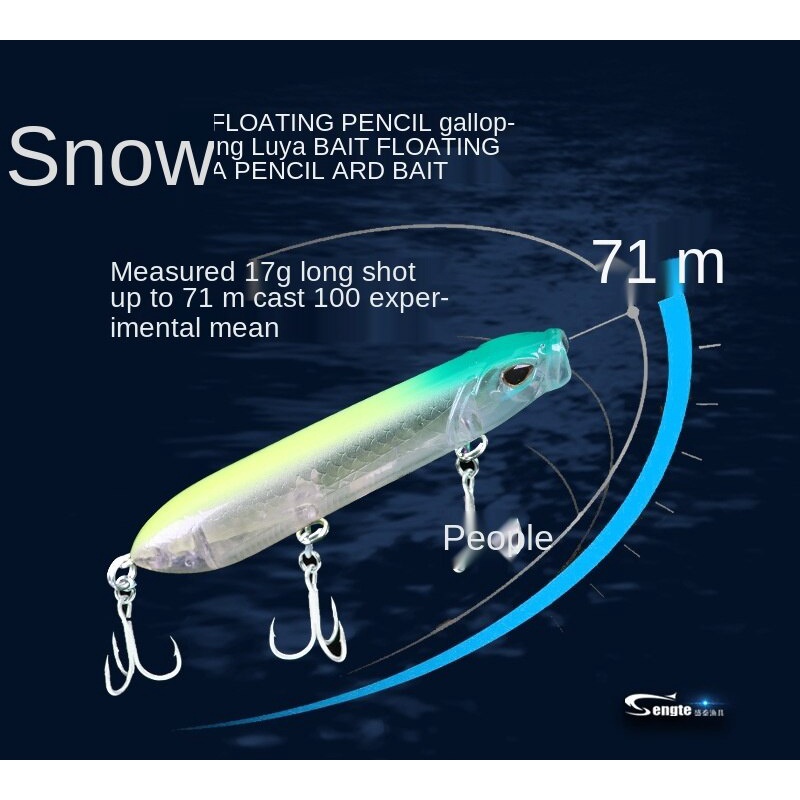 Mồi Câu Nổi Hình Bút Chìm Cứng Dùng Câu Cá Nước Mặn