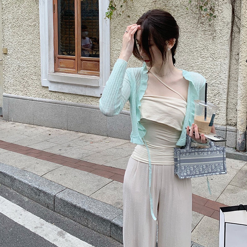 Áo Khoác cardigan Dệt Kim Mỏng Chống Nắng Thời Trang Mùa Hè Cho Nữ