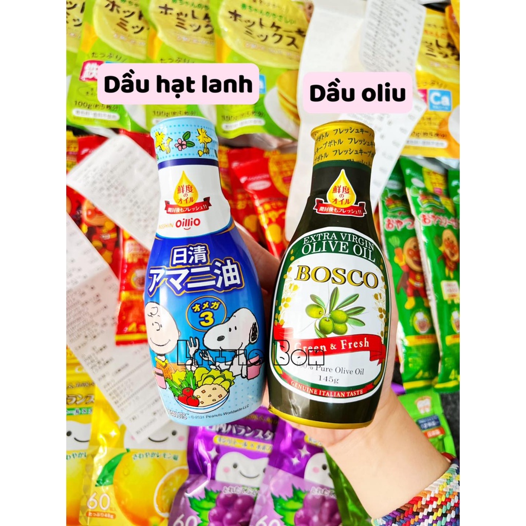 Dầu Macca/Oliu/Mè Nisshin Oillio Nhật 145gr bay air