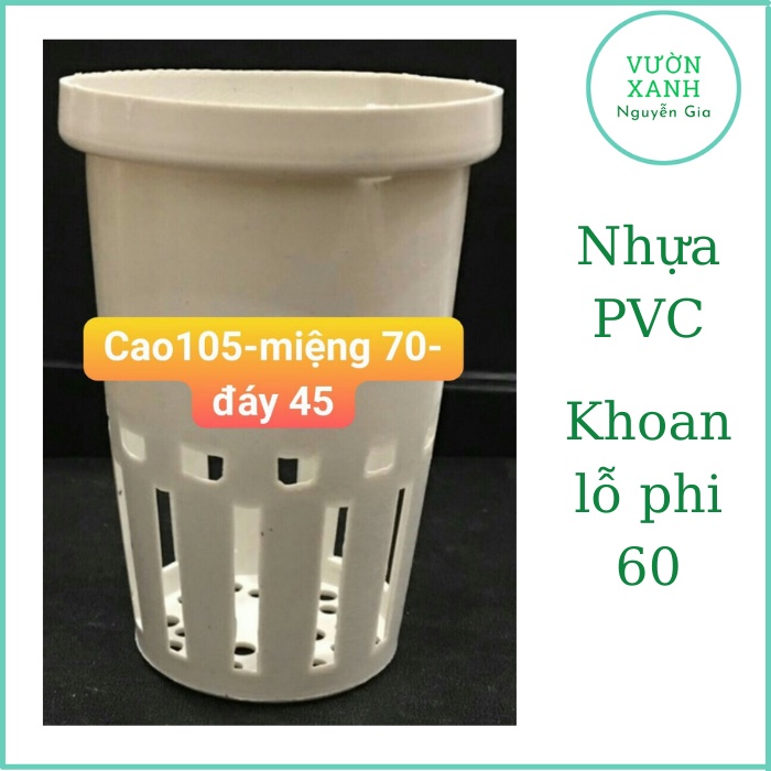 Bộ 10 Rọ nhựa 105x70x45mm trồng rau thủy canh