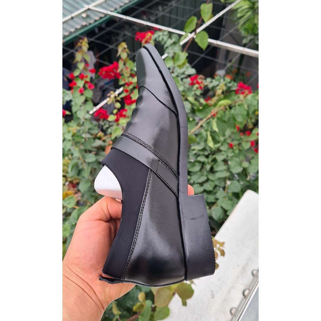 Giày da nam - Giày tây nam- hàng cao cấp. da bò thật 100%. bí mật tăng chiều cao 6-7cm.