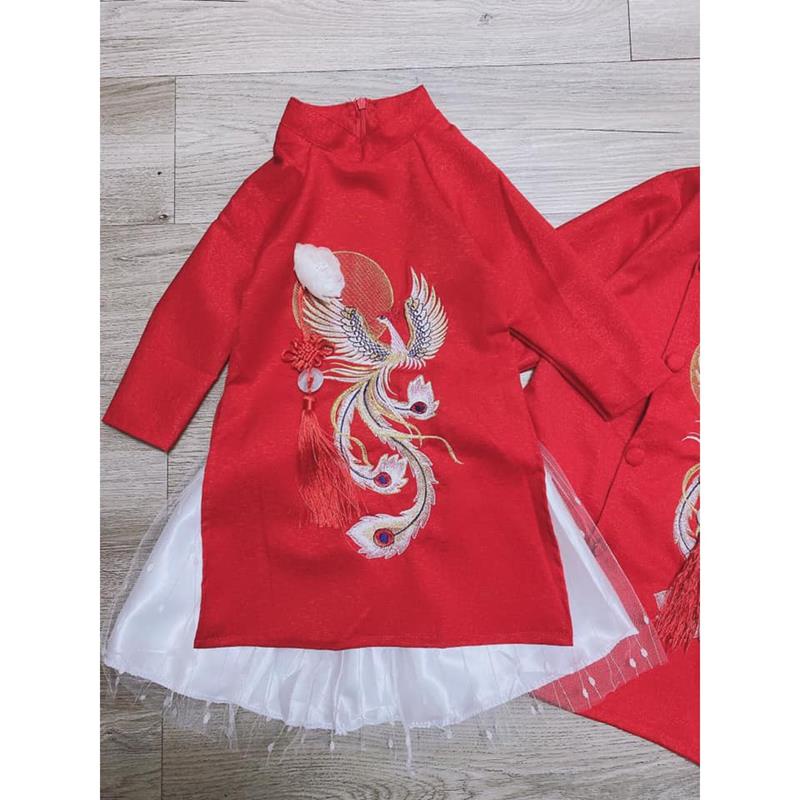 Bộ đồ cho bé gái bé trai áo dài cách tân rồng phượng cho bé đi chúc tết siêu xinh JIMADO SE1089