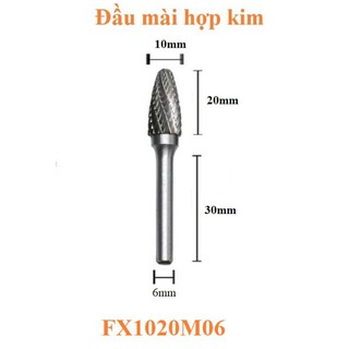 Đầu mài, mũi mài khắc hợp kim vonfram fx1020m06