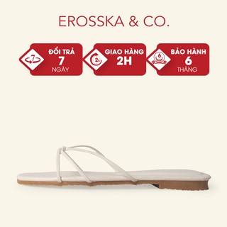  Dép đi biển thời trang Erosska 2021 phối dây quai mảnh màu trắng - DE037