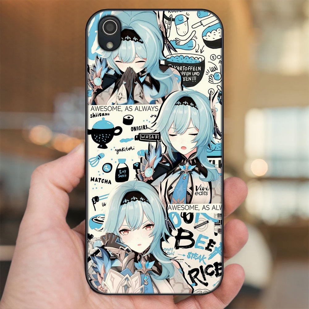 Ốp lưng Vivo Y91c viền đen in hình Eula Genshin Impact
