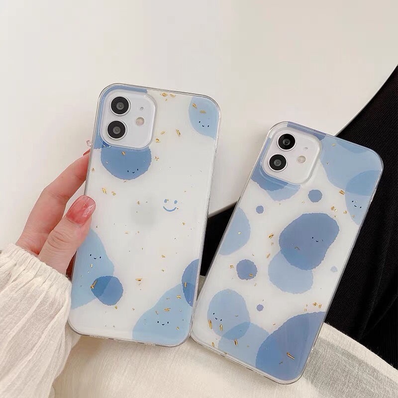 Ốp điện thoại họa tiết vân đá xanh dương sang trọng thích hợp cho Iphone 12 13 11promax x xsmax xr 7 8plus LBXL