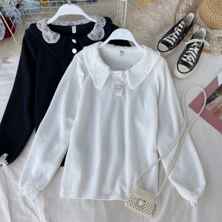 Áo len cổ bèo ulzzang