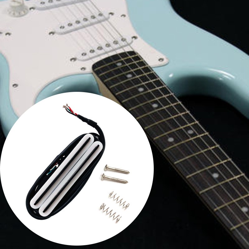 Hot Rail Pickups Double Track 11K Alnico5 Guitar Pickup Fit Fender Strat Squier Tele Electric Guitar, White