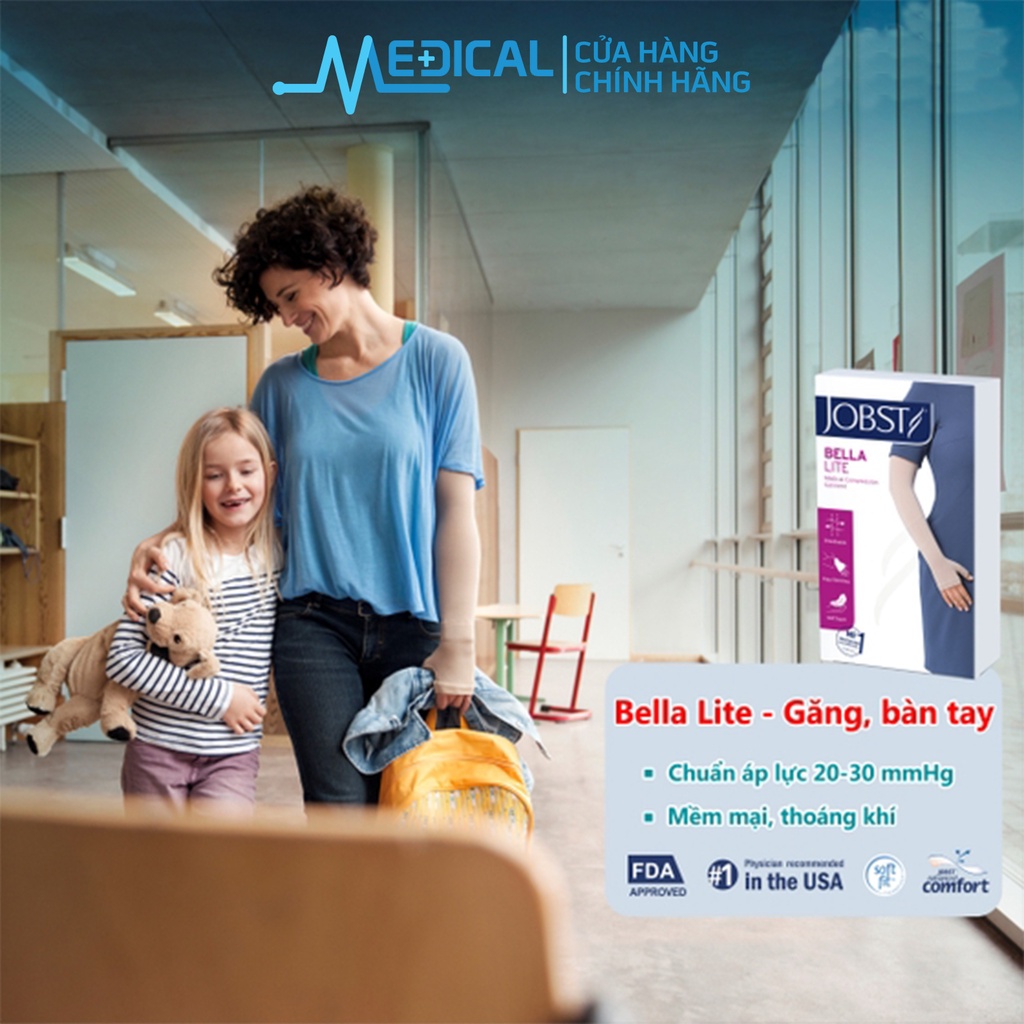 Vớ cánh - bàn tay hỗ trợ phù bạch huyết JOBST Bella Lite chuẩn áp lực 20-30mmHg màu da - MEDICAL