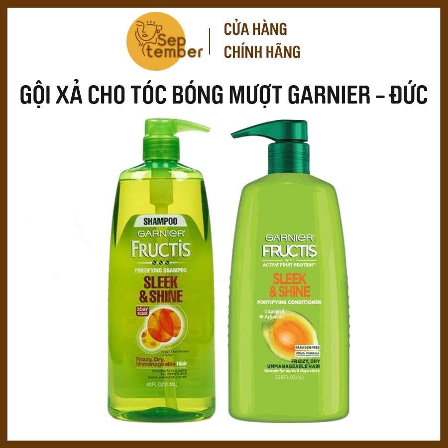Gội xả GARNIER FRUSTIS dưỡng tóc bóng mượt, xuất xứ ĐỨC - september249.vn