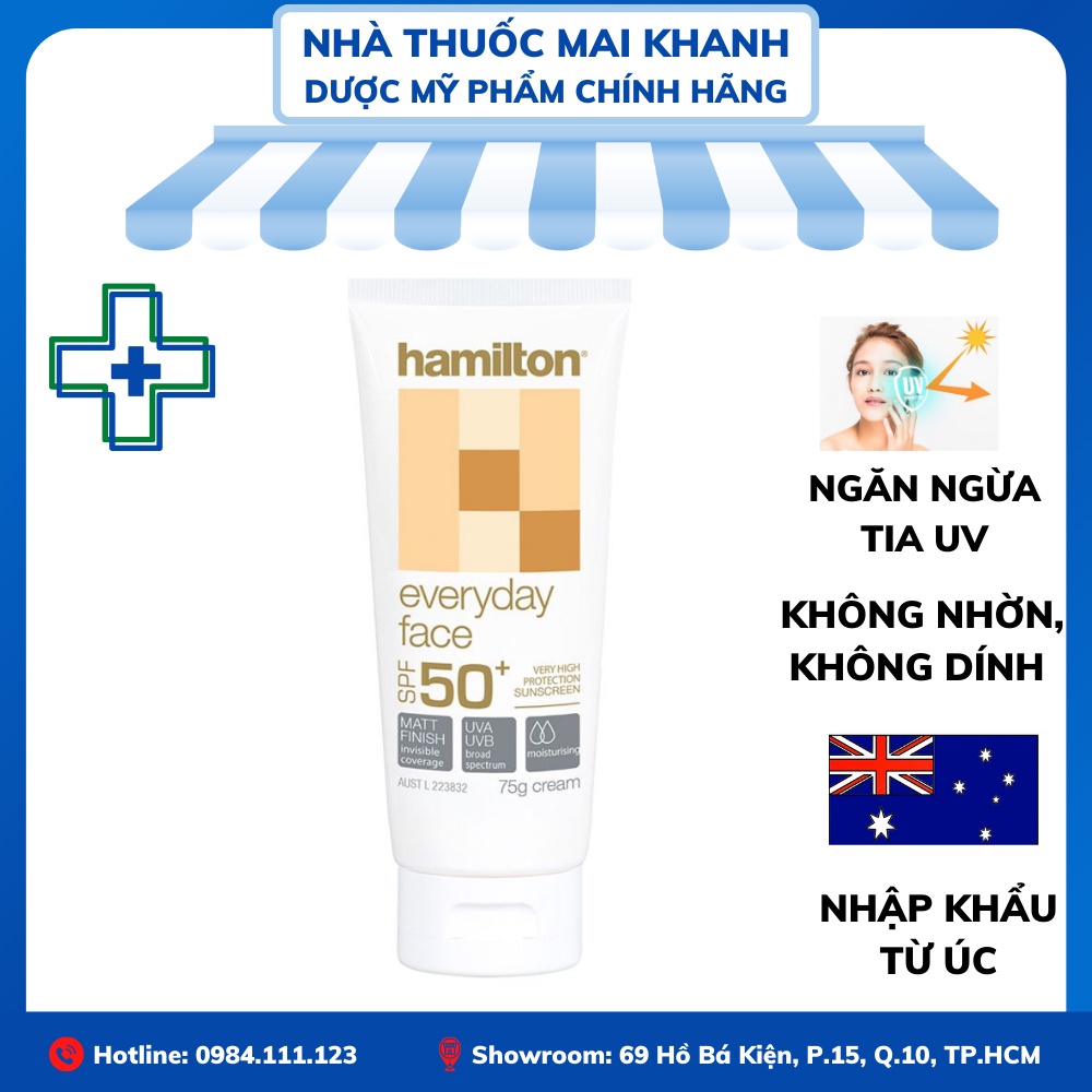 Kem chống nắng Hamilton SPF 50+ nội địa Úc