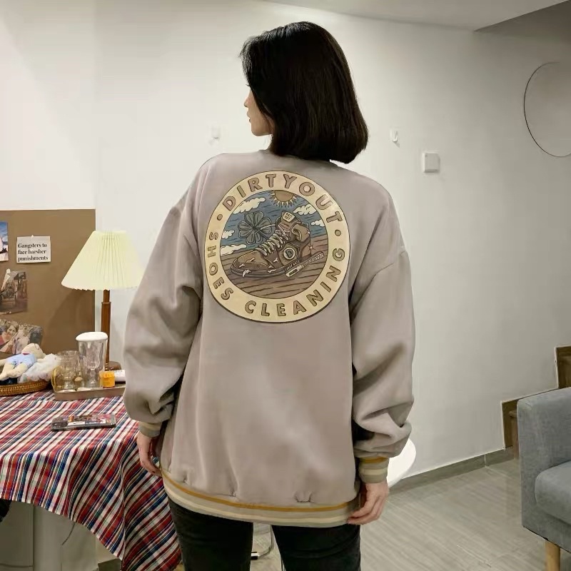 Áo khoác Bomber Jacket Dirty O.U.T - Chất nỉ ngoại xịn xò - Phong Cách Hàn Quốc