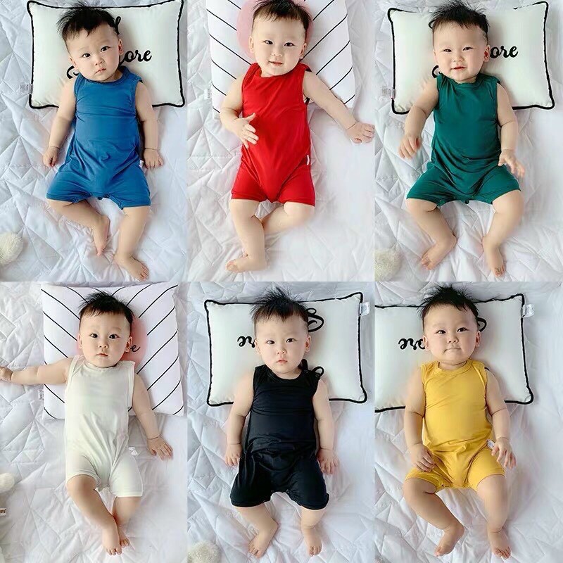 Body đùi trơn cotton cho bé mặc hè size 3-11kg