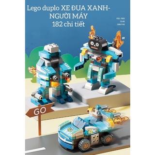 Bộ lego duplo hãng FEELO - Xe đua 182 chi tiết