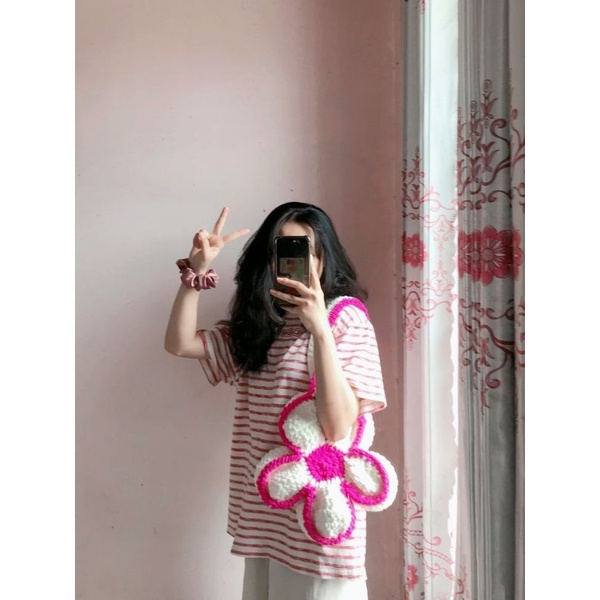 Crochet flowers bag/ crochet bag/ túi len hình bông hoa